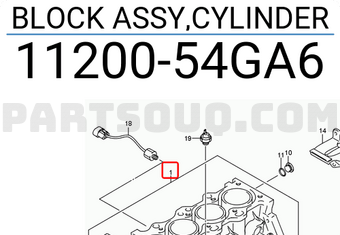 Suzuki 1120054GA6 BLOCK ASSY,CYLINDER