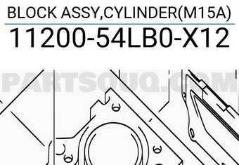 Suzuki 1120054LB0X12 BLOCK ASSY,CYLINDER(M15A)