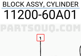 Suzuki 1120060A01 BLOCK ASSY, CYLINDER