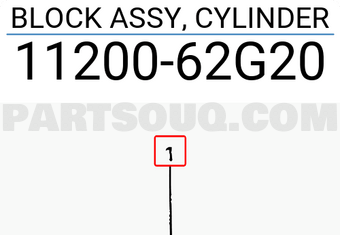 Suzuki 1120062G20 BLOCK ASSY, CYLINDER