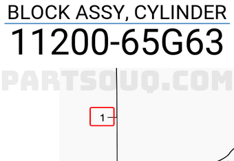 Suzuki 1120065G63 BLOCK ASSY, CYLINDER