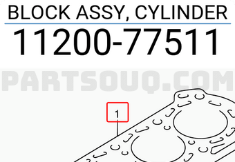 Suzuki 1120077511 BLOCK ASSY, CYLINDER