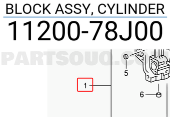 Suzuki 1120078J00 BLOCK ASSY, CYLINDER