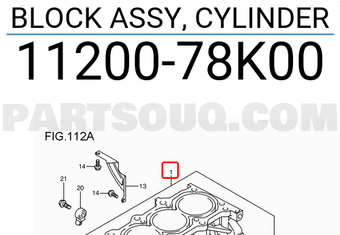 Suzuki 1120078K00 BLOCK ASSY, CYLINDER