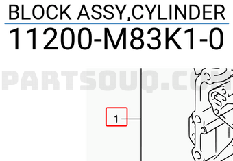Suzuki 11200M83K10 BLOCK ASSY,CYLINDER