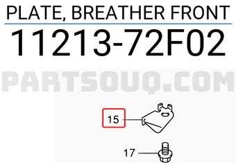 Suzuki 1121372F02 PLATE, BREATHER FRONT