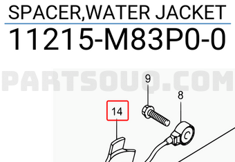 Suzuki 11215M83P00 SPACER,WATER JACKET