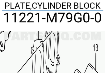 Suzuki 11221M79G00 PLATE,CYLINDER BLOCK