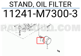 Suzuki 11241M73003 STAND, OIL FILTER