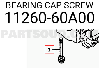 Suzuki 1126060A00 BEARING CAP SCREW
