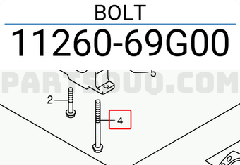 Suzuki 1126069G00 BOLT