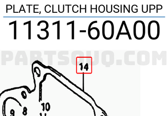 Suzuki 1131160A00 PLATE, CLUTCH HOUSING UPP