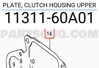 Suzuki 1131160A01 PLATE, CLUTCH HOUSING UPPER