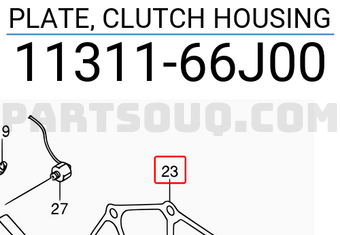 Suzuki 1131166J00 PLATE, CLUTCH HOUSING
