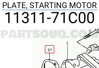 Suzuki 1131171C00 PLATE, STARTING MOTOR