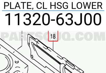 Suzuki 1132063J00 PLATE, CL HSG LOWER