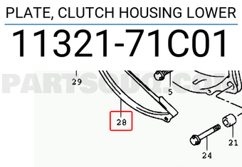 Suzuki 1132171C01 PLATE, CLUTCH HOUSING LOWER