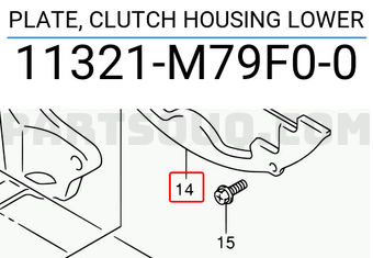 Suzuki 11321M79F00 PLATE, CLUTCH HOUSING LOWER