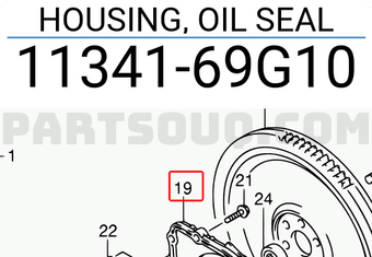 Suzuki 1134169G10 HOUSING, OIL SEAL