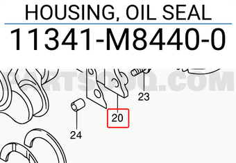 Suzuki 11341M84400 HOUSING, OIL SEAL