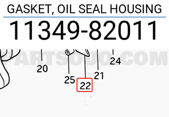 Suzuki 1134982011 GASKET, OIL SEAL HOUSING