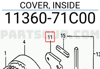 Suzuki 1136071C00 COVER, INSIDE