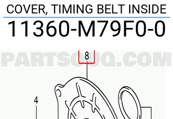 Suzuki 11360M79F00 COVER, TIMING BELT INSIDE