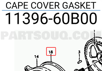 Suzuki 1139660B00 CAPE COVER GASKET