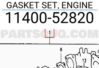 Suzuki 1140052820 GASKET SET, ENGINE