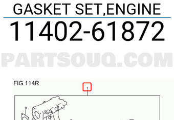 Suzuki 1140261872 GASKET SET,ENGINE