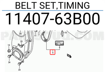 Suzuki 1140763B00 BELT SET,TIMING