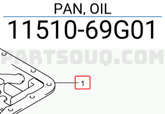 Suzuki 1151069G01 PAN, OIL