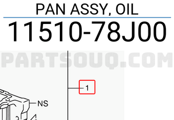 Suzuki 1151078J00 PAN ASSY, OIL