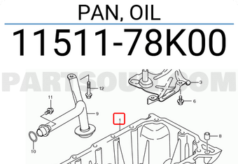 Suzuki 1151178K00 PAN, OIL