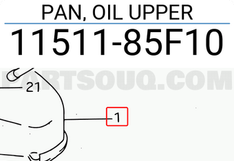 Suzuki 1151185F10 PAN, OIL UPPER