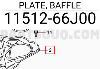 Suzuki 1151266J00 PLATE, BAFFLE