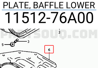 Suzuki 1151276A00 PLATE, BAFFLE LOWER