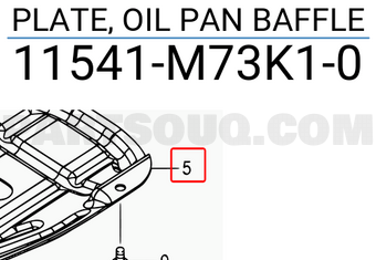 Suzuki 11541M73K10 PLATE, OIL PAN BAFFLE