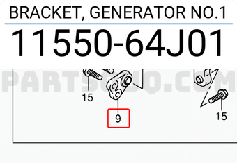 Suzuki 1155064J01 BRACKET, GENERATOR NO.1