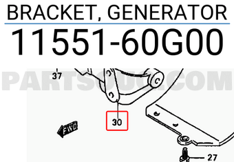 Suzuki 1155160G00 BRACKET, GENERATOR