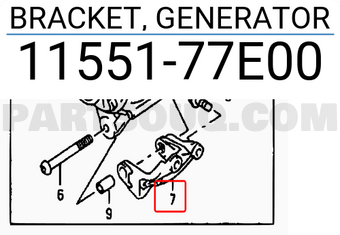 Suzuki 1155177E00 BRACKET, GENERATOR