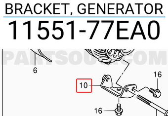 Suzuki 1155177EA0 BRACKET, GENERATOR