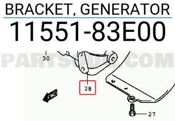 Suzuki 1155183E00 BRACKET, GENERATOR