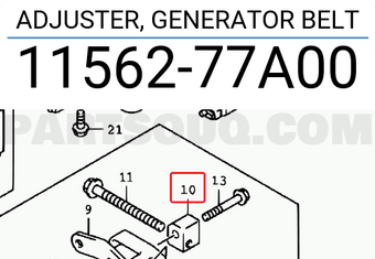 Suzuki 1156277A00 ADJUSTER, GENERATOR BELT