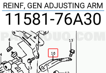 Suzuki 1158176A30 REINF, GEN ADJUSTING ARM