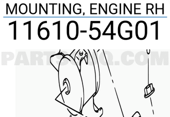 Suzuki 1161054G01 MOUNTING, ENGINE RH