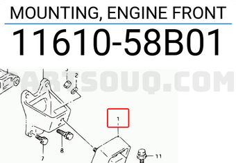 Suzuki 1161058B01 MOUNTING, ENGINE FRONT