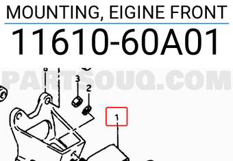 Suzuki 1161060A01 MOUNTING, EIGINE FRONT
