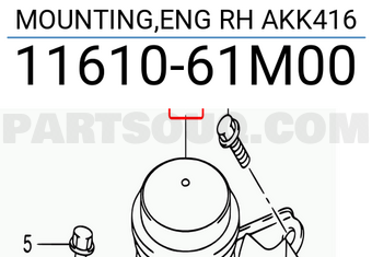 Suzuki 1161061M00 MOUNTING,ENG RH AKK416