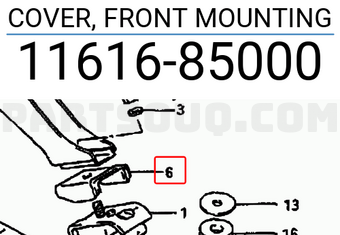 Suzuki 1161685000 COVER, FRONT MOUNTING